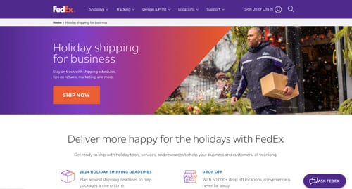 FedEx Home Page