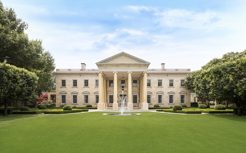 Dubbed the White House of Dallas, the home at 10777 Strait Lane is back on the market....