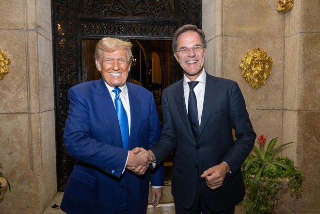 President Donald Trump and NATO Secretary General Mark Rutte met at Trump's Mar-a-Lago Club in Palm Beach on Nov. 22, NATO said.